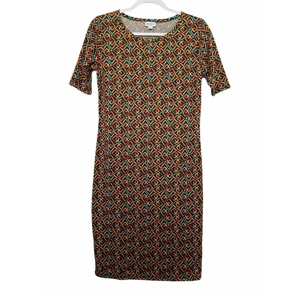 LulaRoe Julia Geometric Print Boho Dress Size Small NEW - Picture 1 of 6